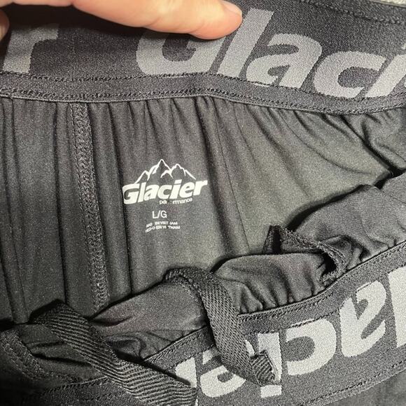 GLACIER Performance Joggers Men's Large Black Athletic Drawstring Stretch Casual - Picture 4 of 11